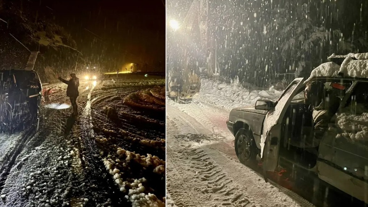 Mevsimin ilk karı 3 ilde etkili oldu! Yollar kapandı, 24 ile sarı kodlu uyarı